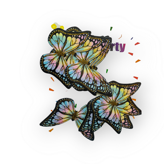 Paper Glitter Butterfly Multicolored Balck #4