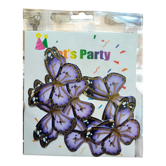 Paper Glitter Butterfly Purple Black Corner #5