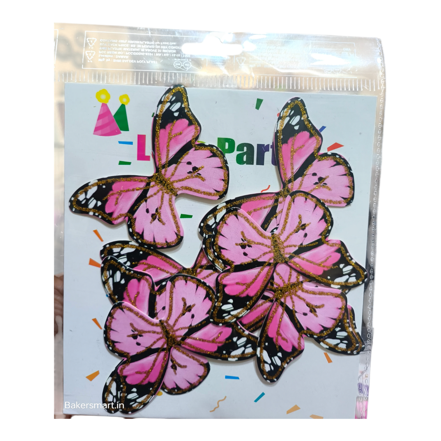 Paper Glitter Butterfly Pink Black #5