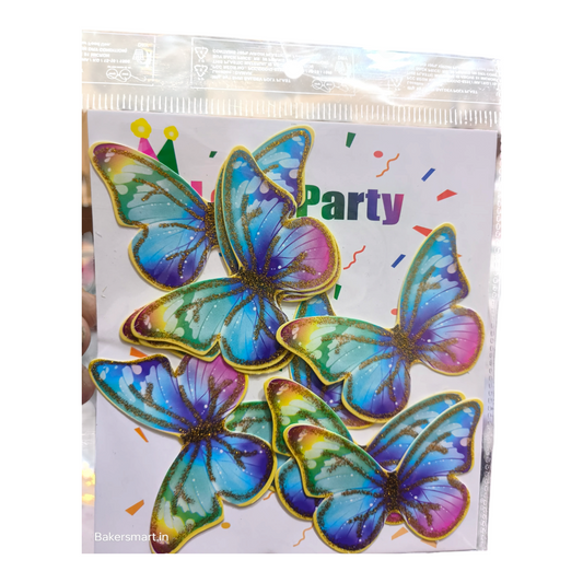 Paper Glitter Butterfly Blue Multicolored #4