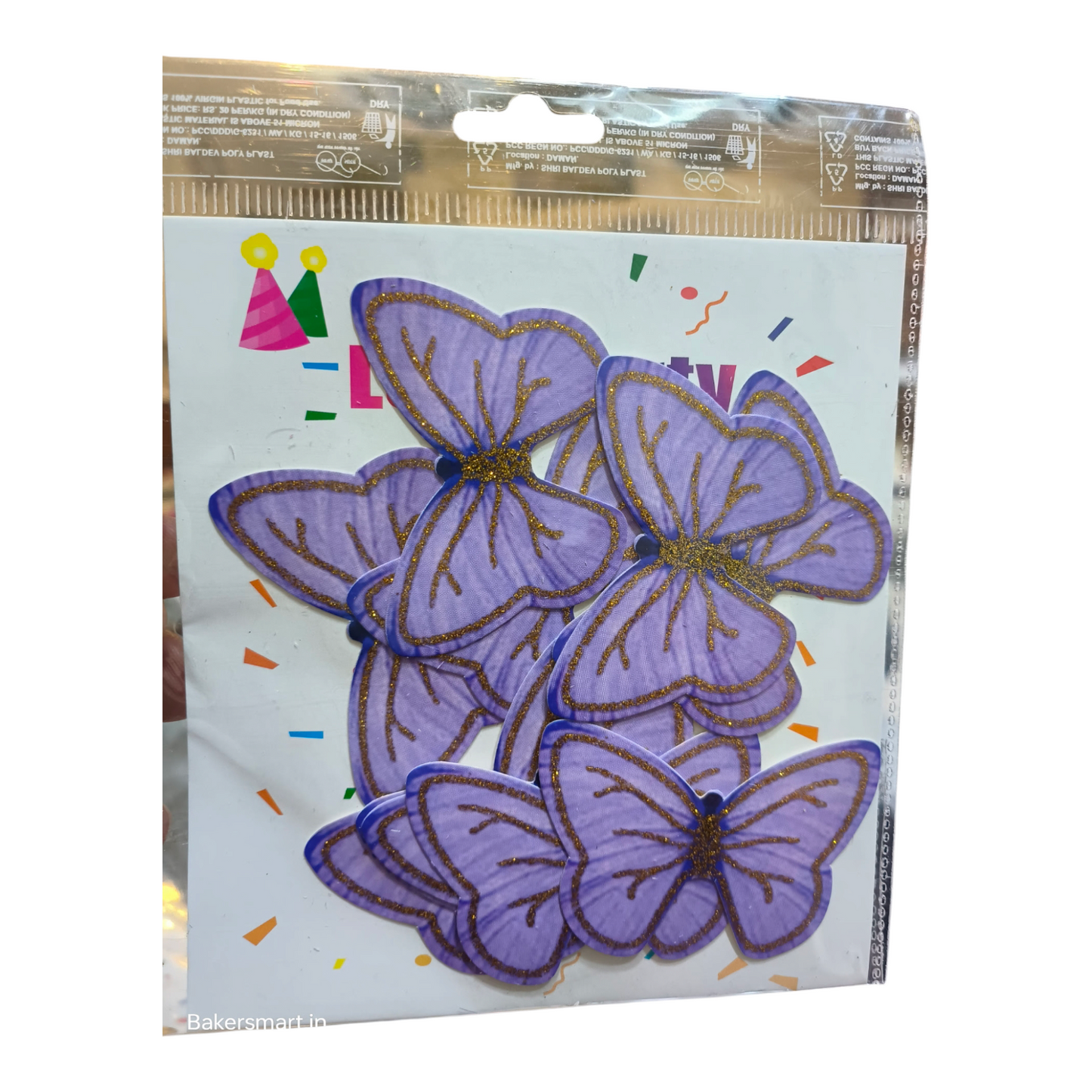 Paper Glitter Butterfly Purple Golden Line #5
