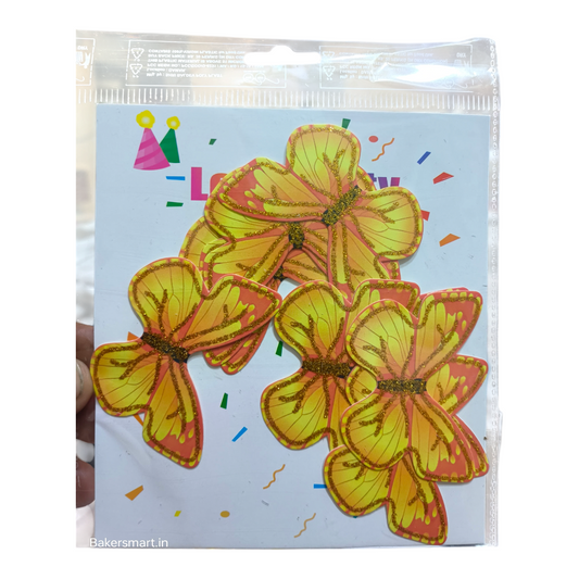 Paper Glitter Butterfly Yellow Orange #3
