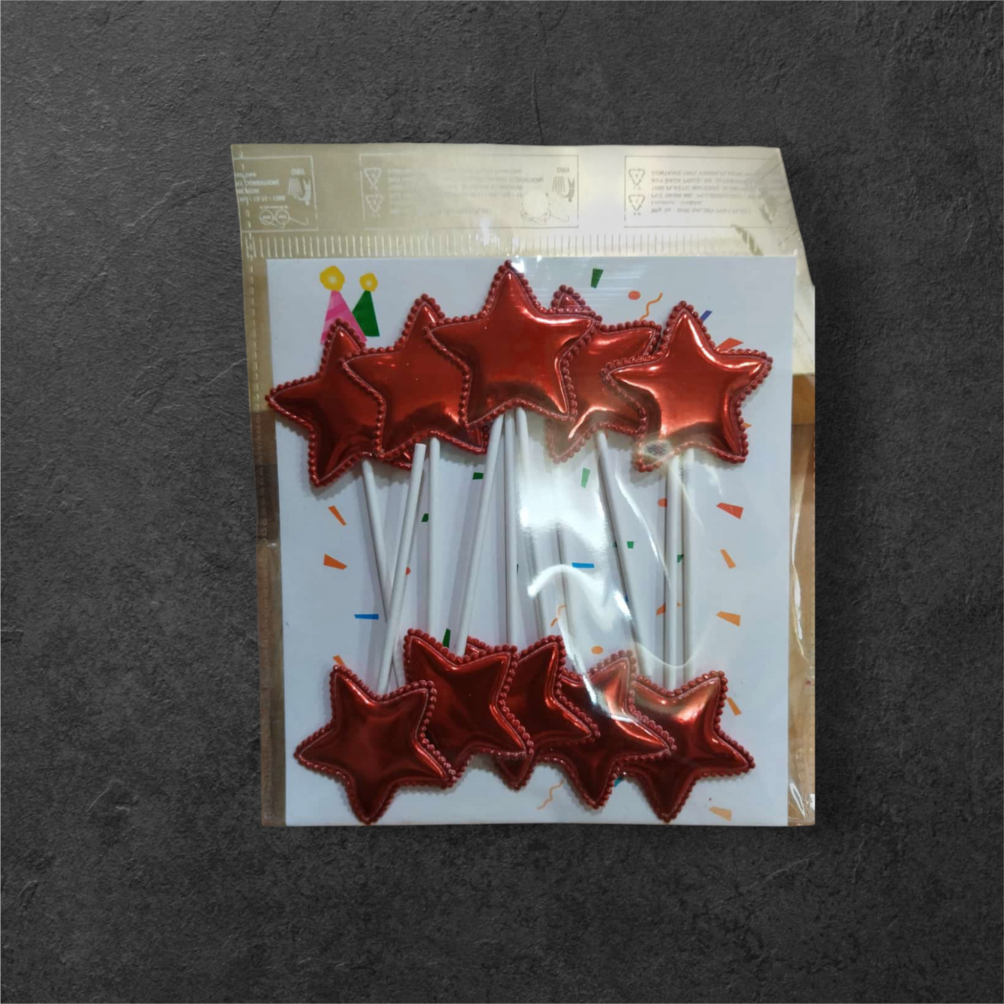 Foam Star Topper -10 PC's pack - Red