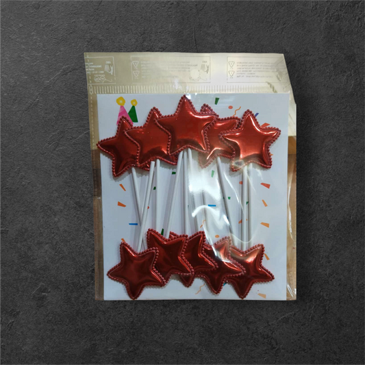 Foam Star Topper -10 PC's pack - Red