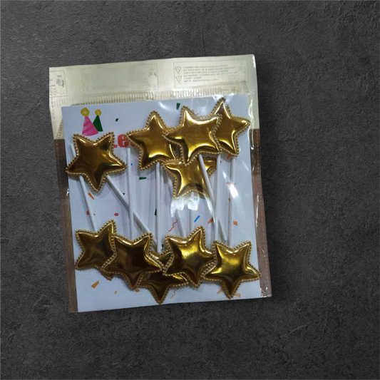 Foam Star Topper -10 PC's pack - Gold