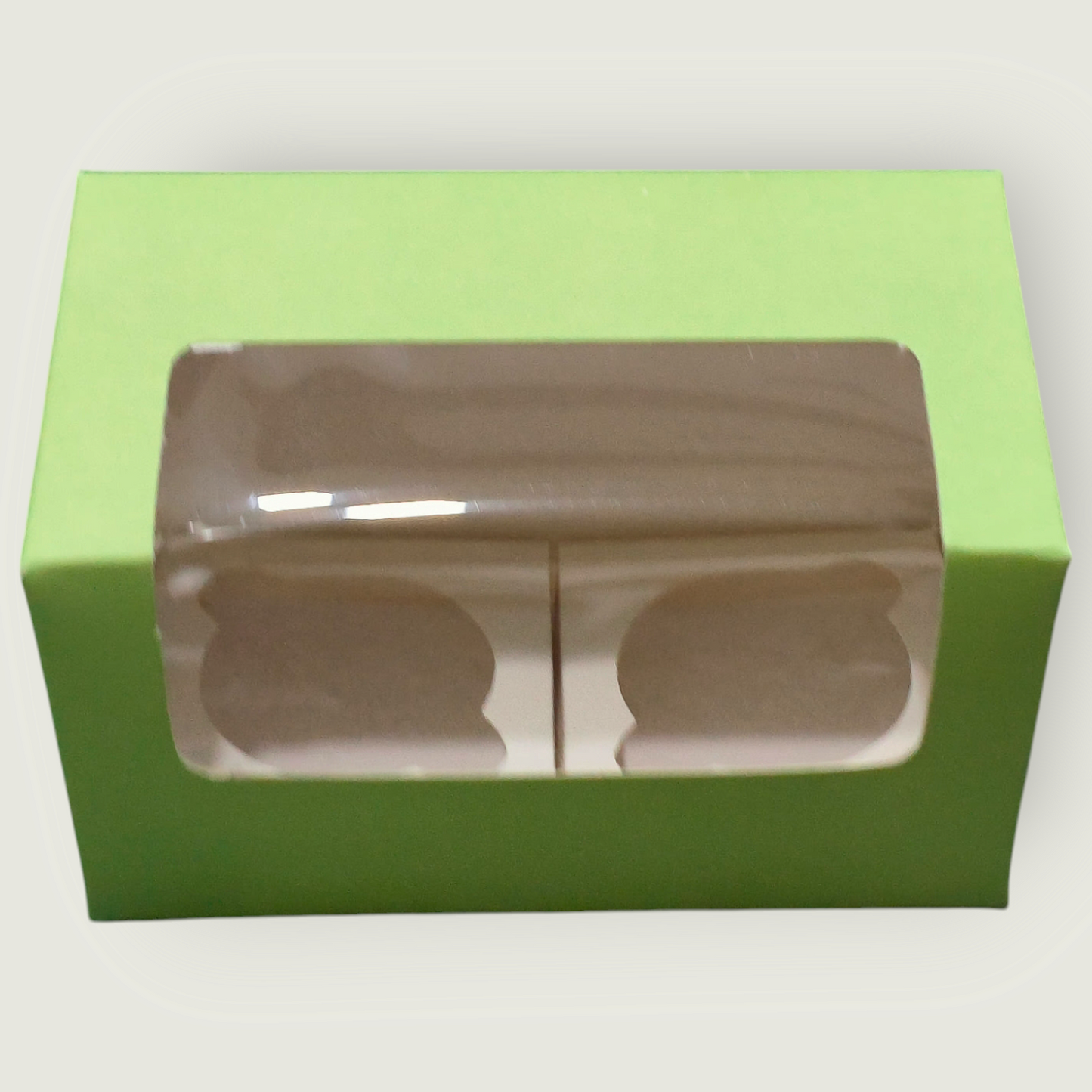 2 Cup Cake / 2 Jar Box Mint Green- 10 PC's pack