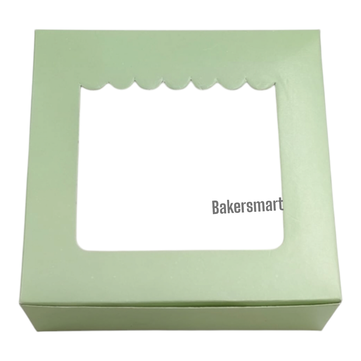 Cake Box 8*8*5 - Mint Green Top Window Box-10 PC's Pack