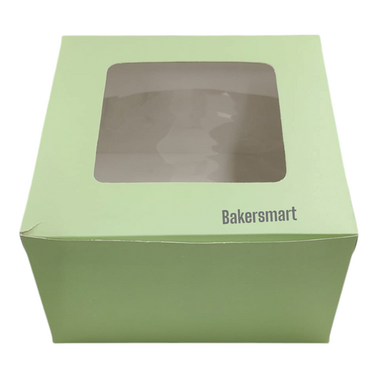 Cake Box 8*8*5 - Mint Green Top Window Box-10 PC's Pack