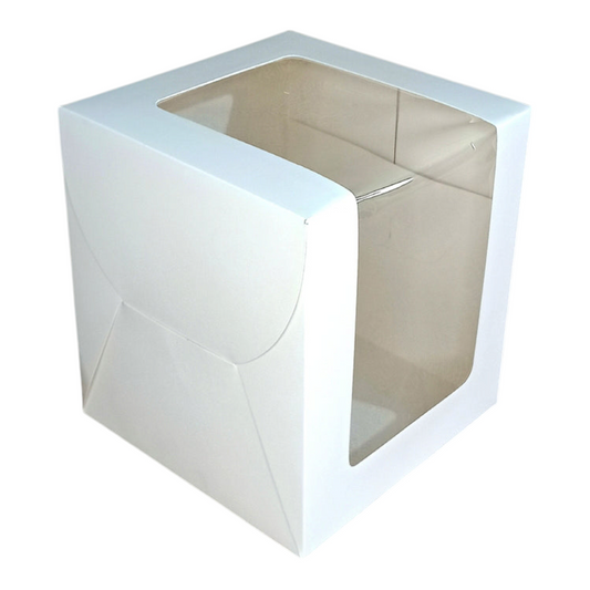 Cake Box 10*10*10 L Window White 10 PCS PACK