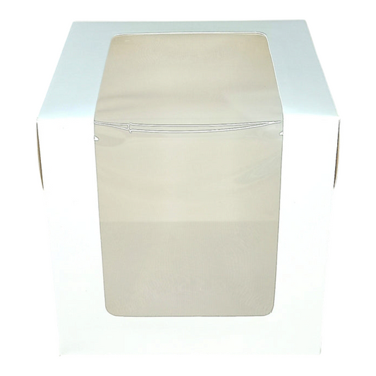 Cake Box 10*10*8 L Window White 10 PCS PACK