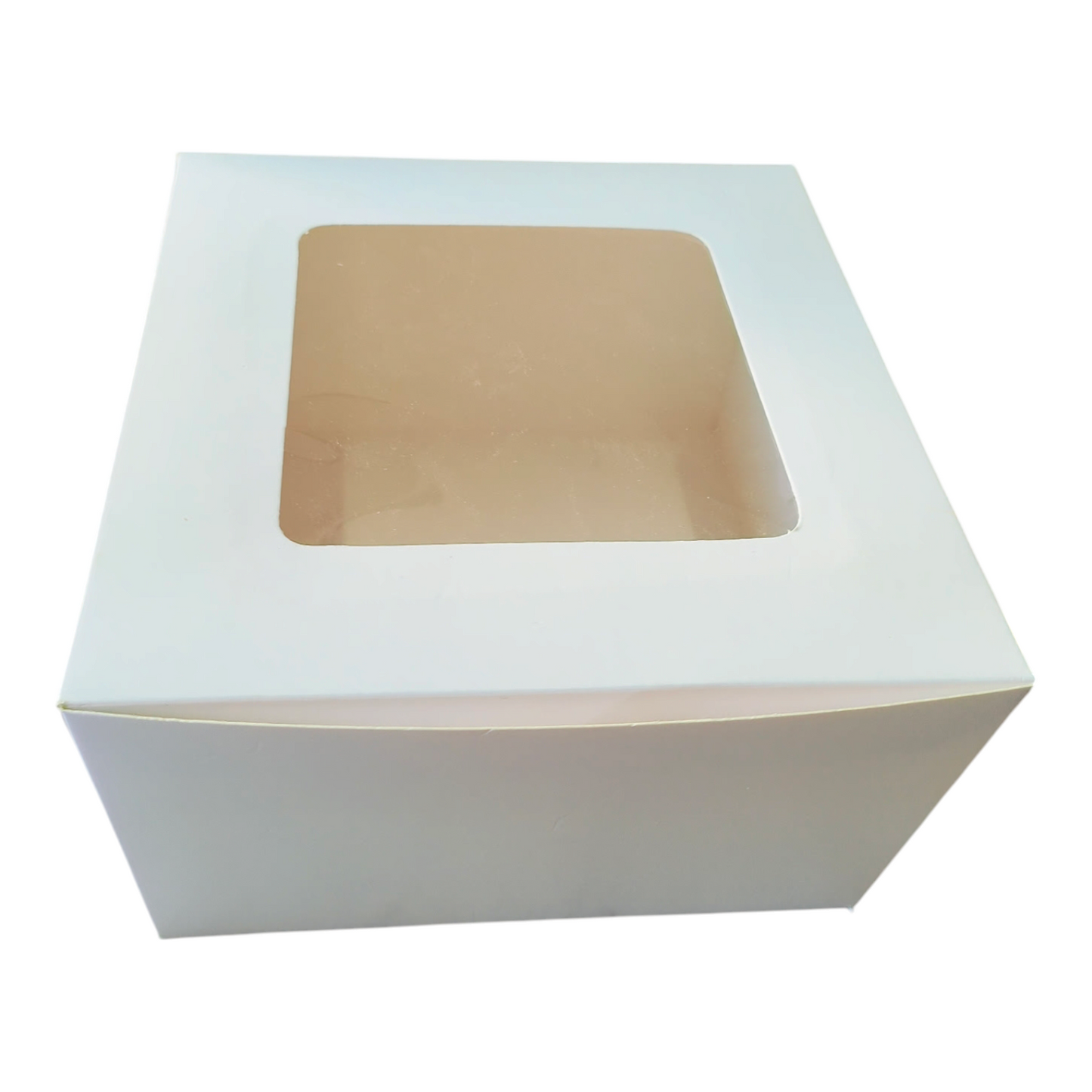 Cake Box 8*8*5 - White Top Window Box-10 PC's Pack