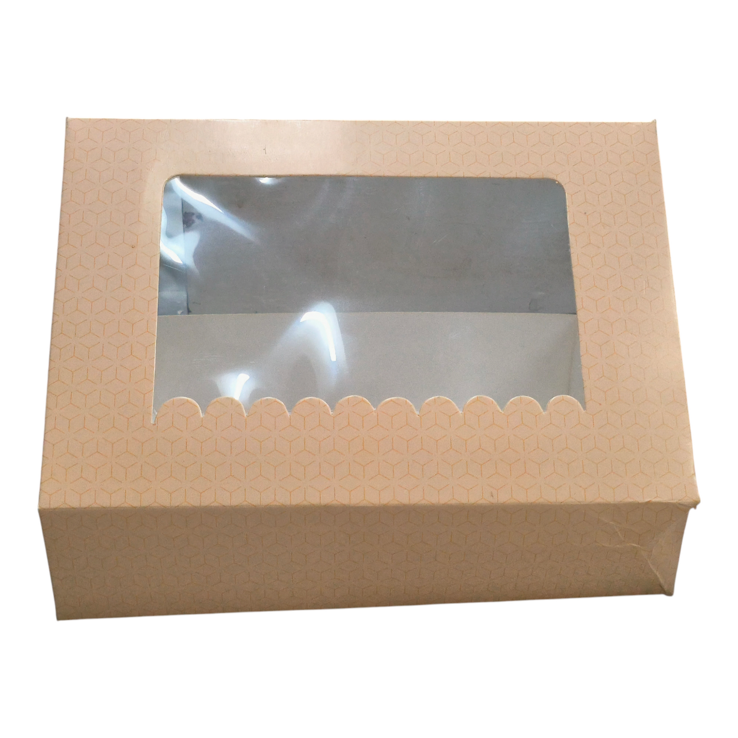 4P BROWNIE BOX SIZE 6*6*2 PRINTED LIGHT BROWN-10 PCS PACK