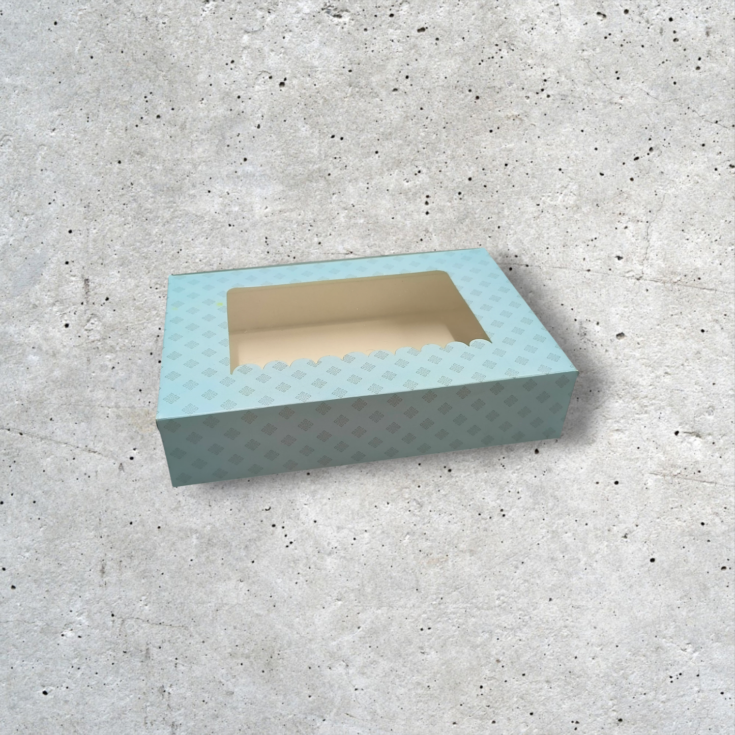 BROWNIE BOX 6P SIZE 6*6*2 PRINTED SKY BLUE-10 PCS PACK