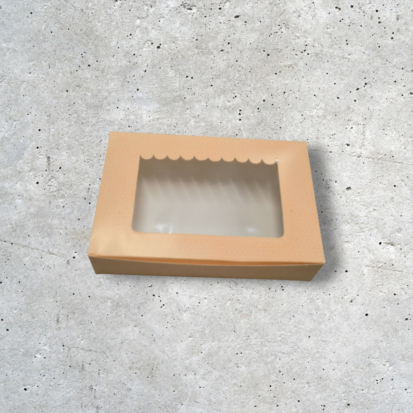 BROWNIE BOX 6P SIZE 9*6*2 PRINTED LIGHT BROWN -10 PCS PACK
