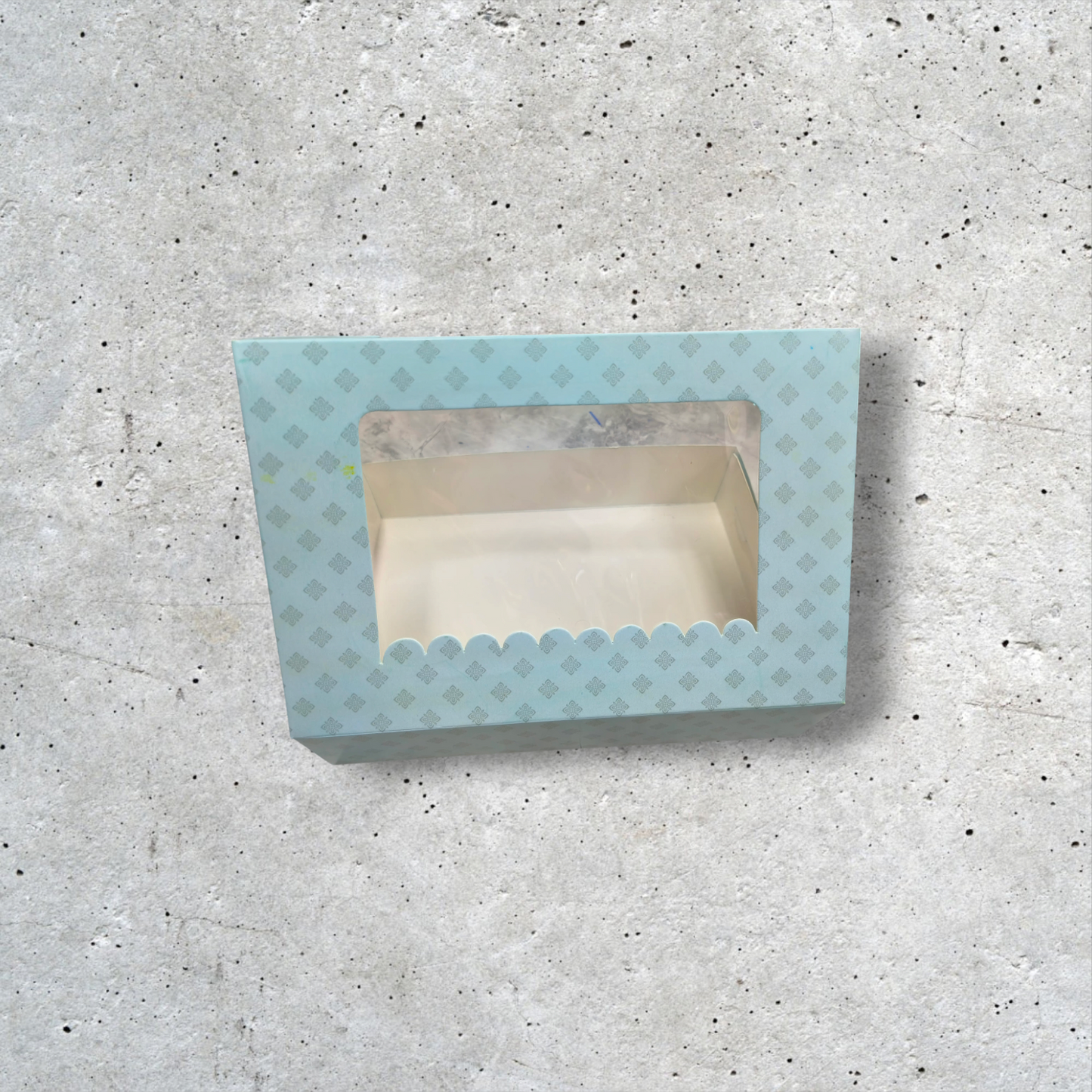 BROWNIE BOX 6P SIZE 6*6*2 PRINTED SKY BLUE-10 PCS PACK