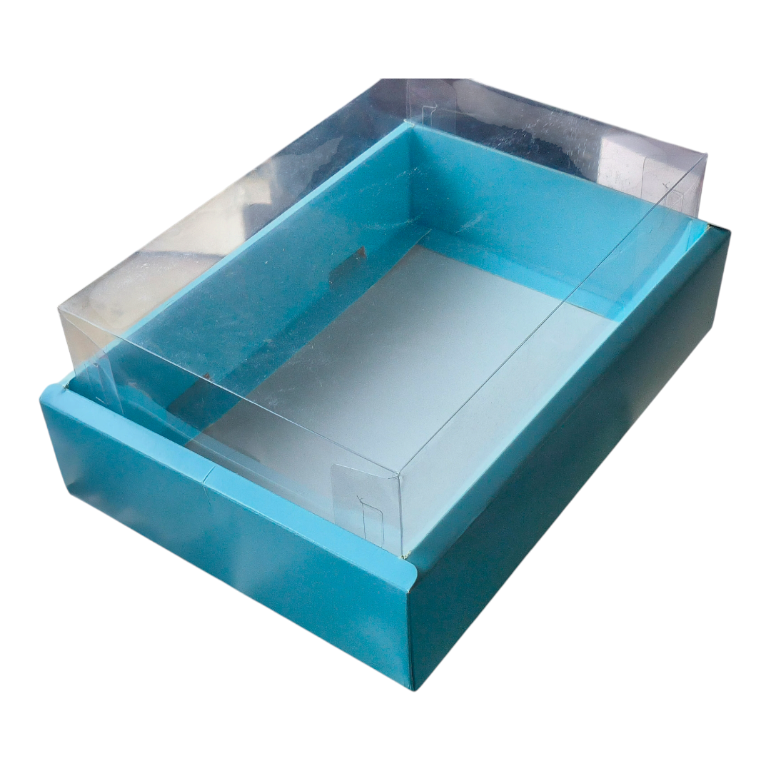 6 Cup Cake or Hamper Box With Handle,Blue colour, Size 10*7*3 inch - 10 PC's pack