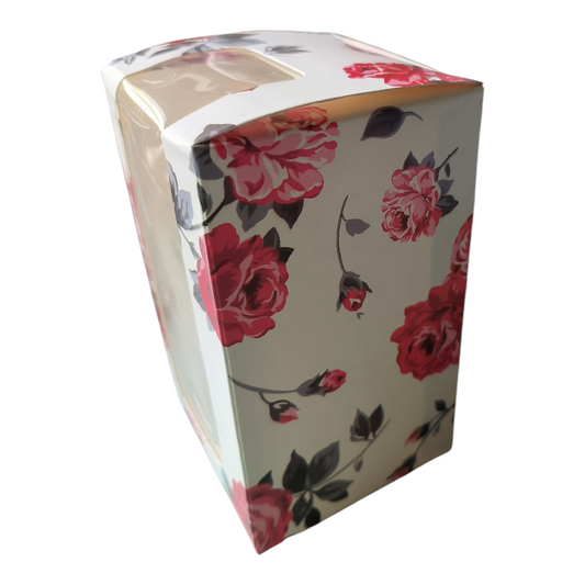 Cookie/ Macron Box , Floral White -Red , size 5×3×3, 10 PC's pack