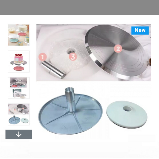 Aluminium Top Detachable Turntable 12" , Random Colour