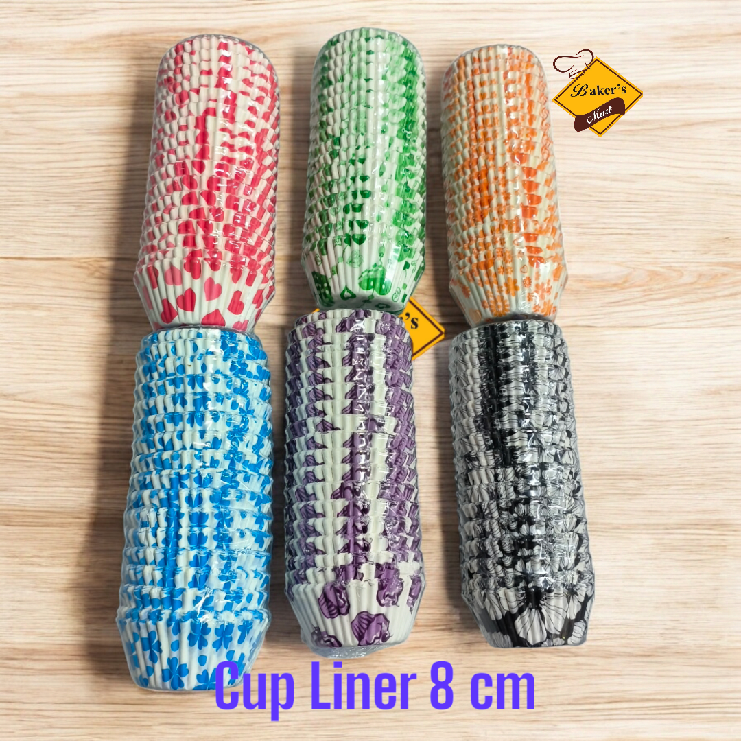 Paper Cup Cake Liner 8 cm, 500 piece pack, Random Colour