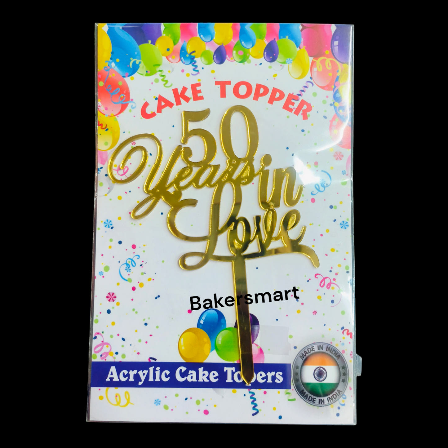 Acrylic Cake Topper 5" 50 Series #5