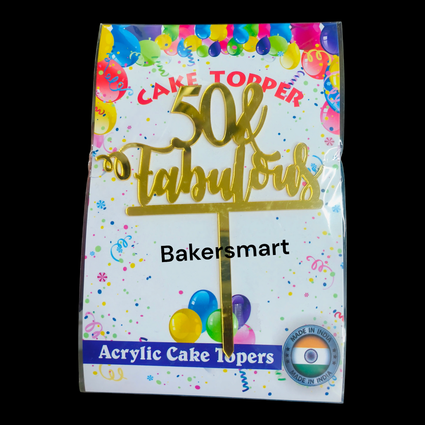 Acrylic Cake Topper 5" 50 Series #4