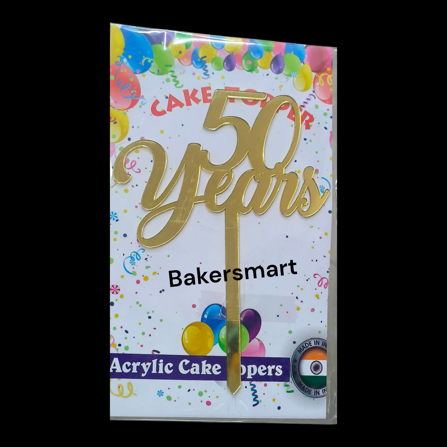 Acrylic Cake Topper 5" 50 Series #3