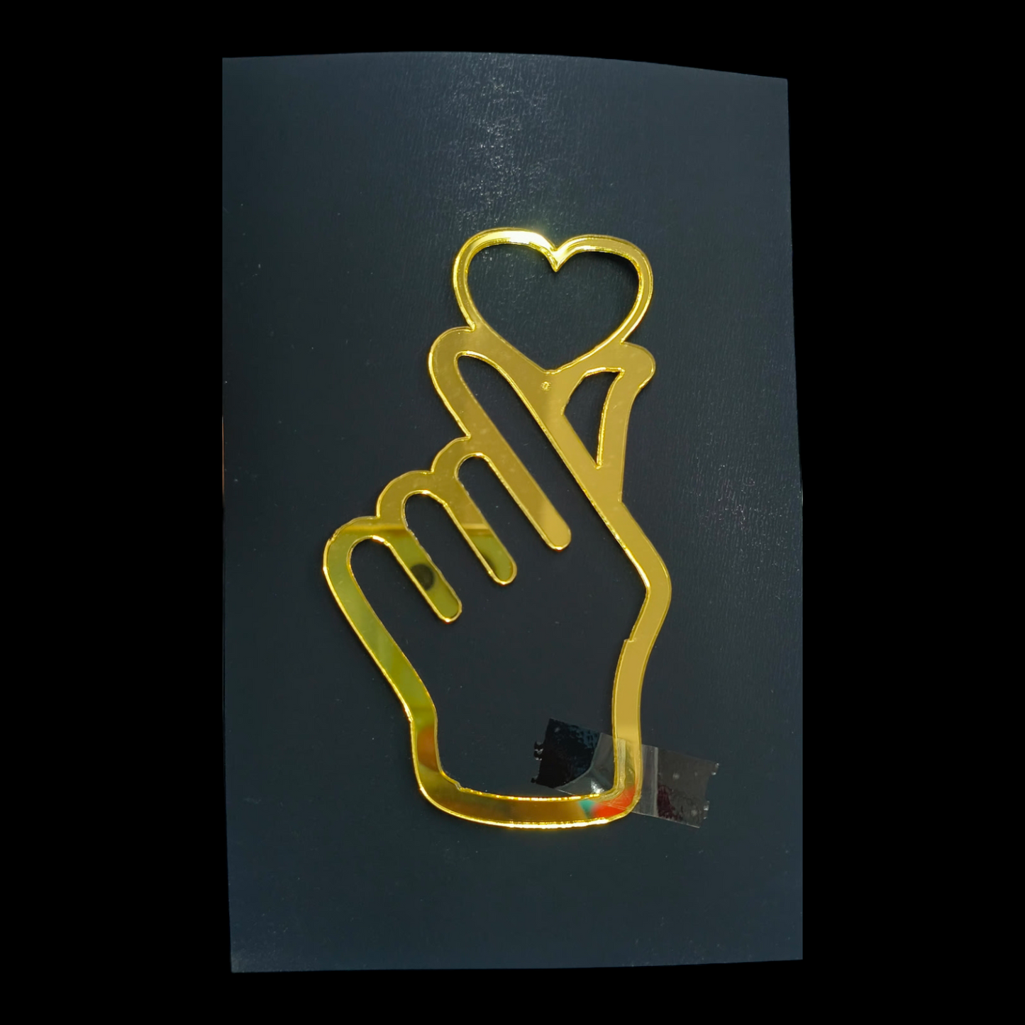Acrylic Cake Topper Hand Heart #2