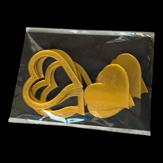 Acrylic Heart Cut Out Gold 10 PC's pack #2