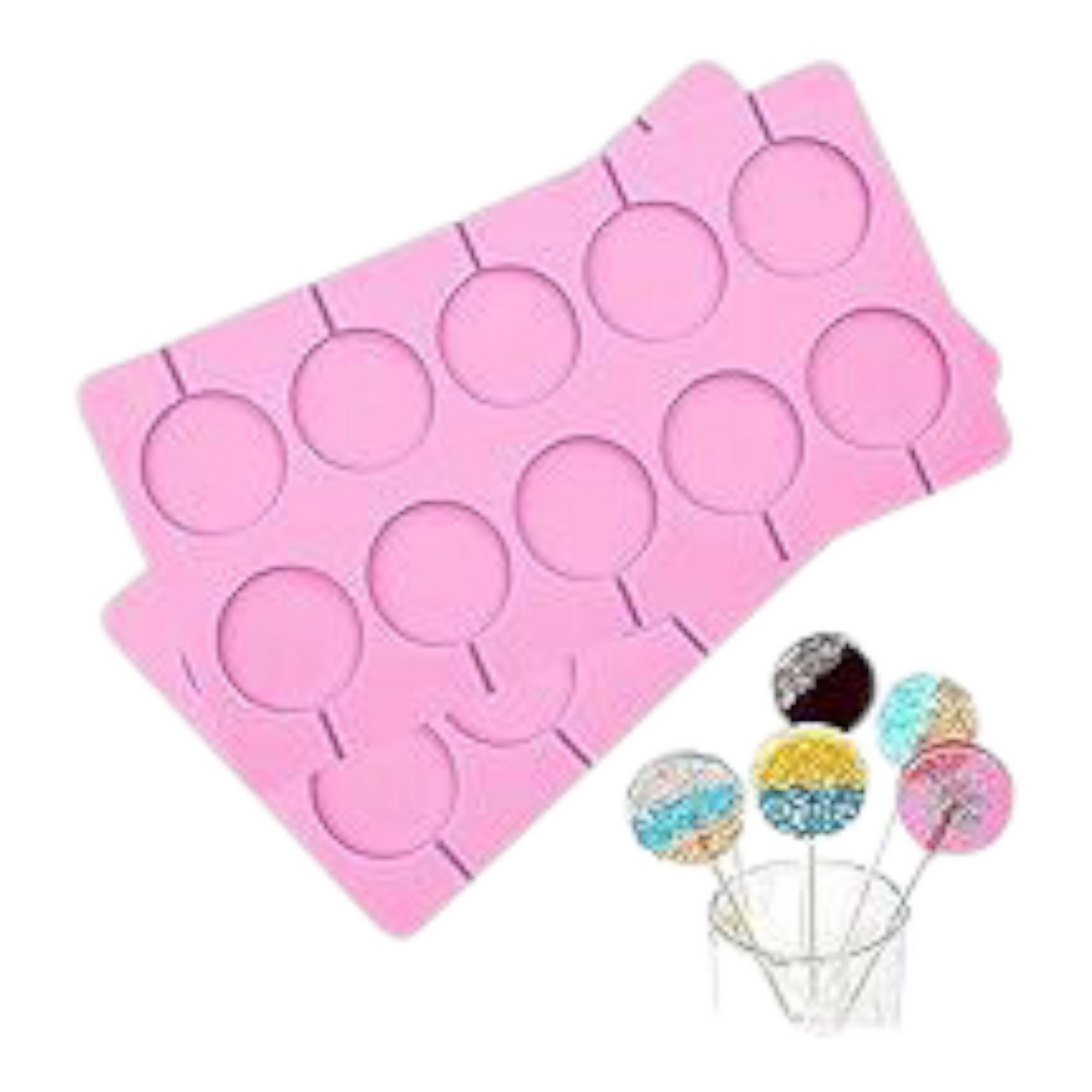 Silicon Lolipop Mold Big Size Circle / Round
