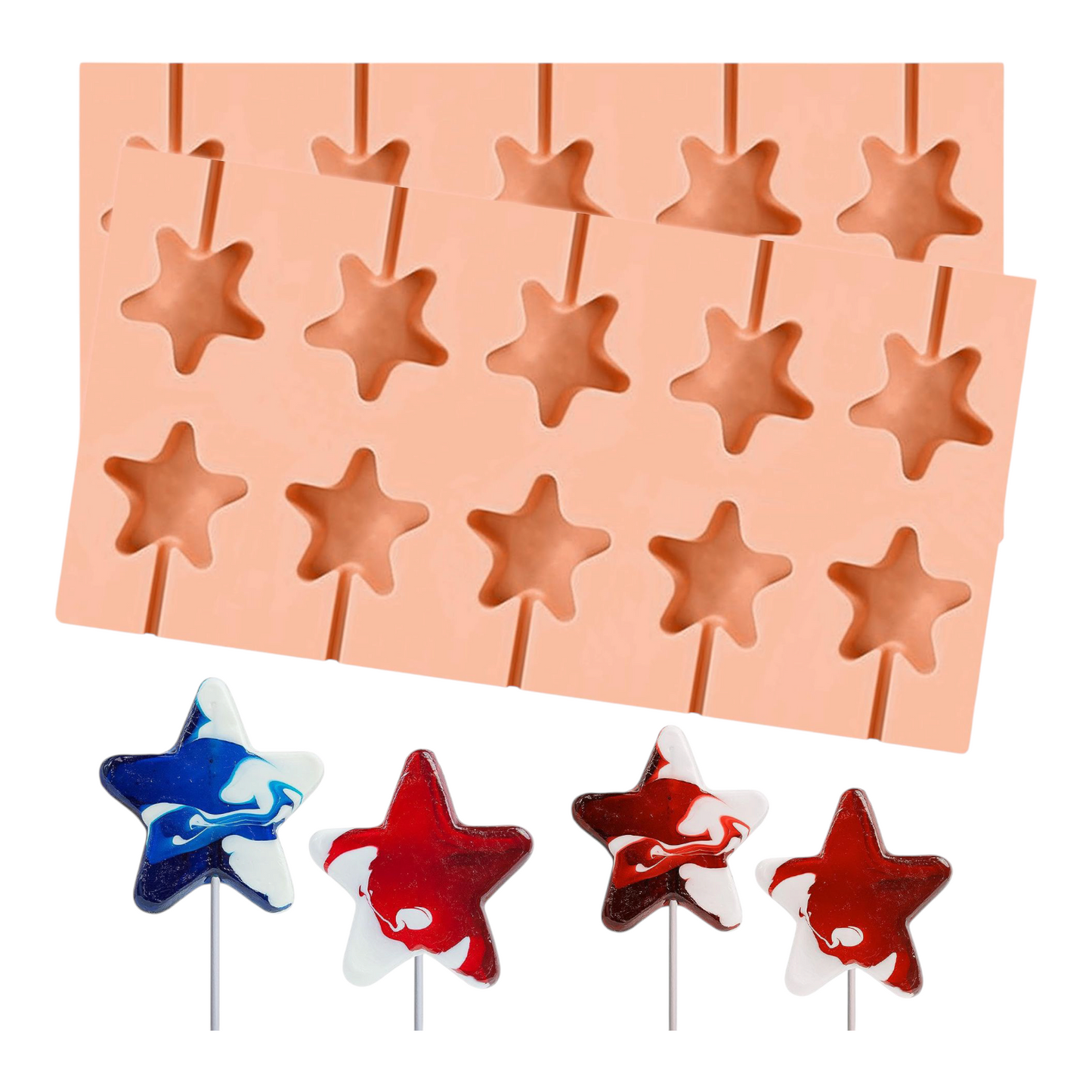 Silicon Lolipop Mold Big Size Star
