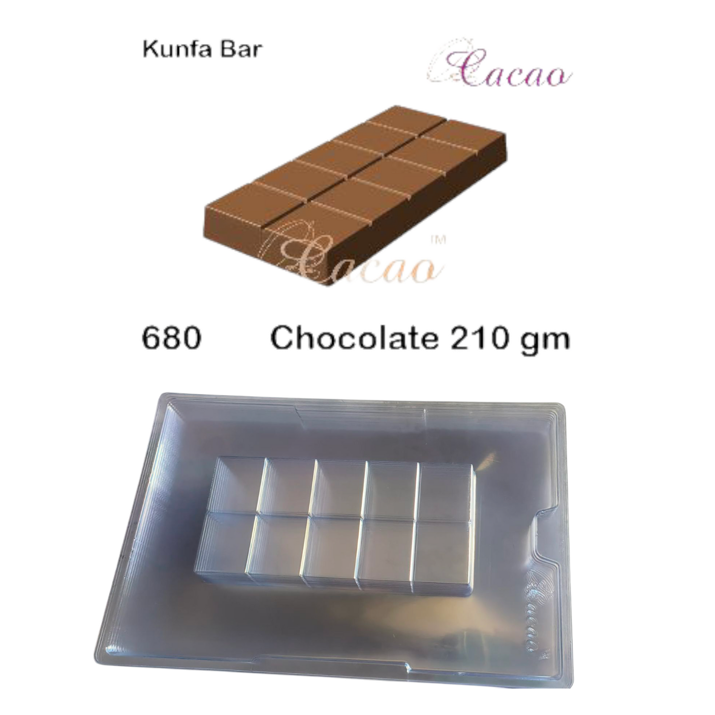 Cacao Pvc Kunafa Bar Mold -210 gm #680
