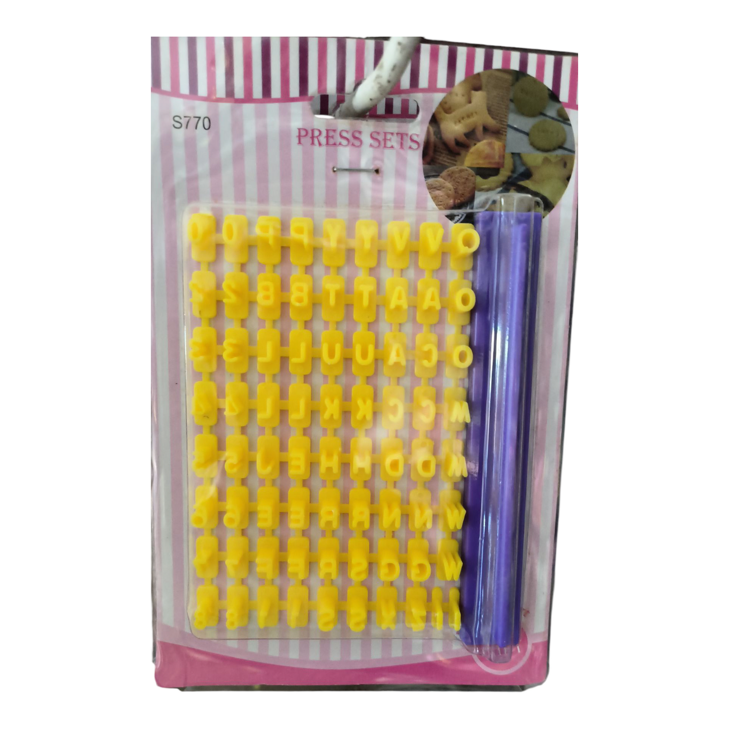 Alphabet Stamps Press set Small Yellow