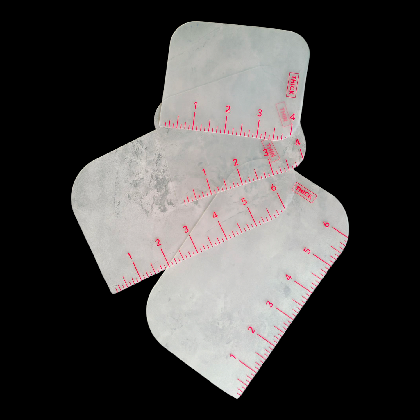 Plastic Big & Small, Thick & Thin Scrapper 4pcs set