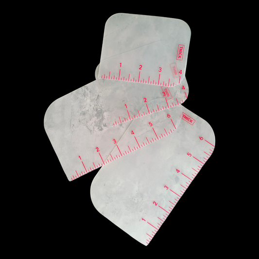 Plastic Big & Small, Thick & Thin Scrapper 4pcs set