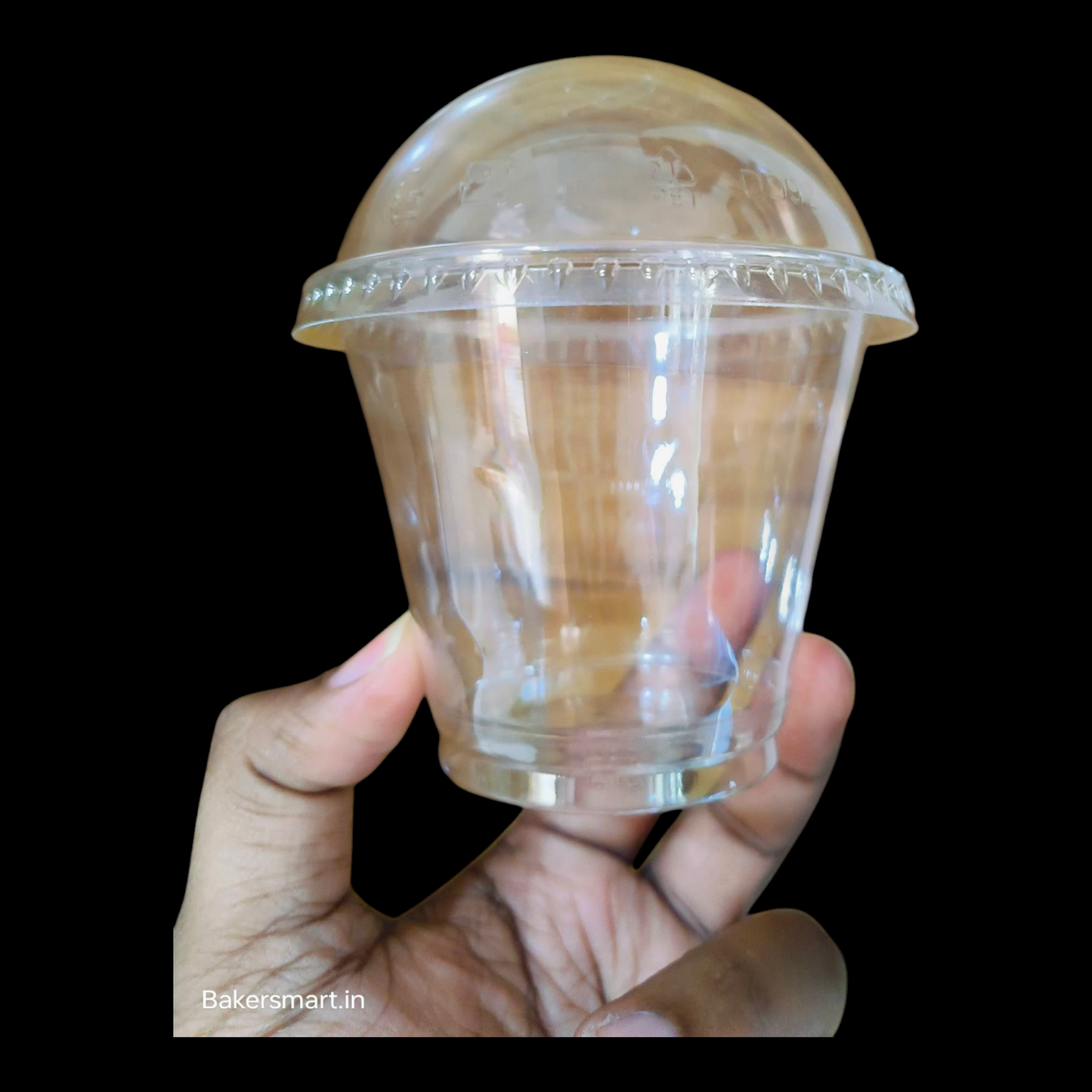 PET Glass With Dome Lid -270 ml -10 PC's pack