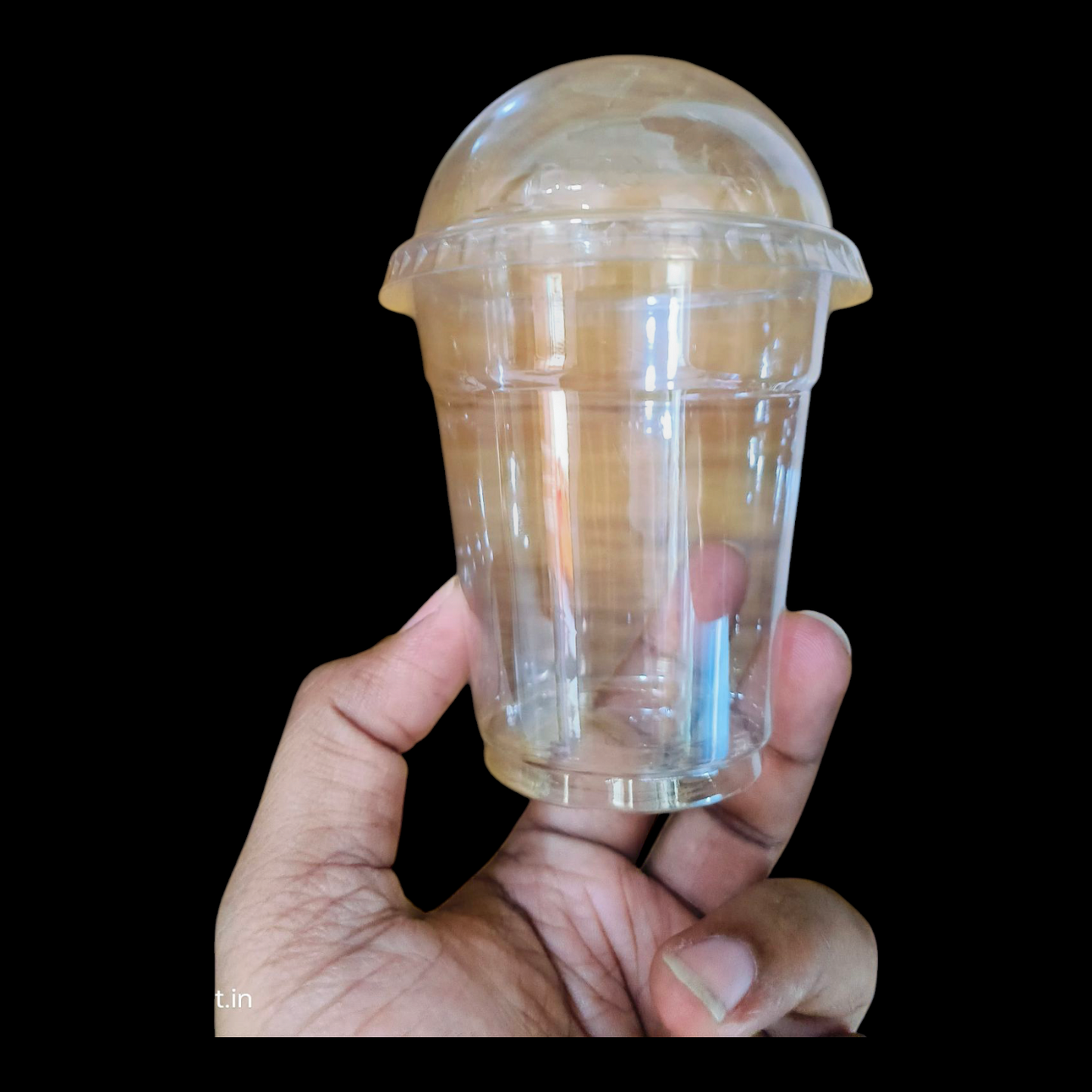 PET Glass With Dome Lid -240 ml -10 PC's pack