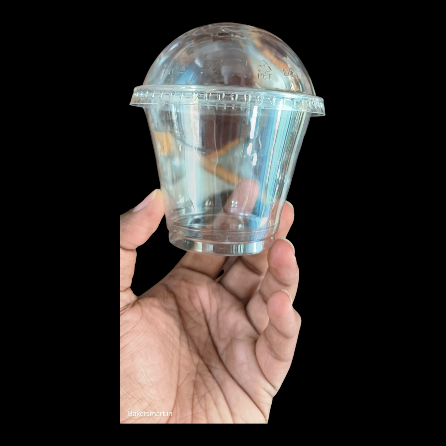 PET Glass With Dome Lid -180 ml -10 PC's pack