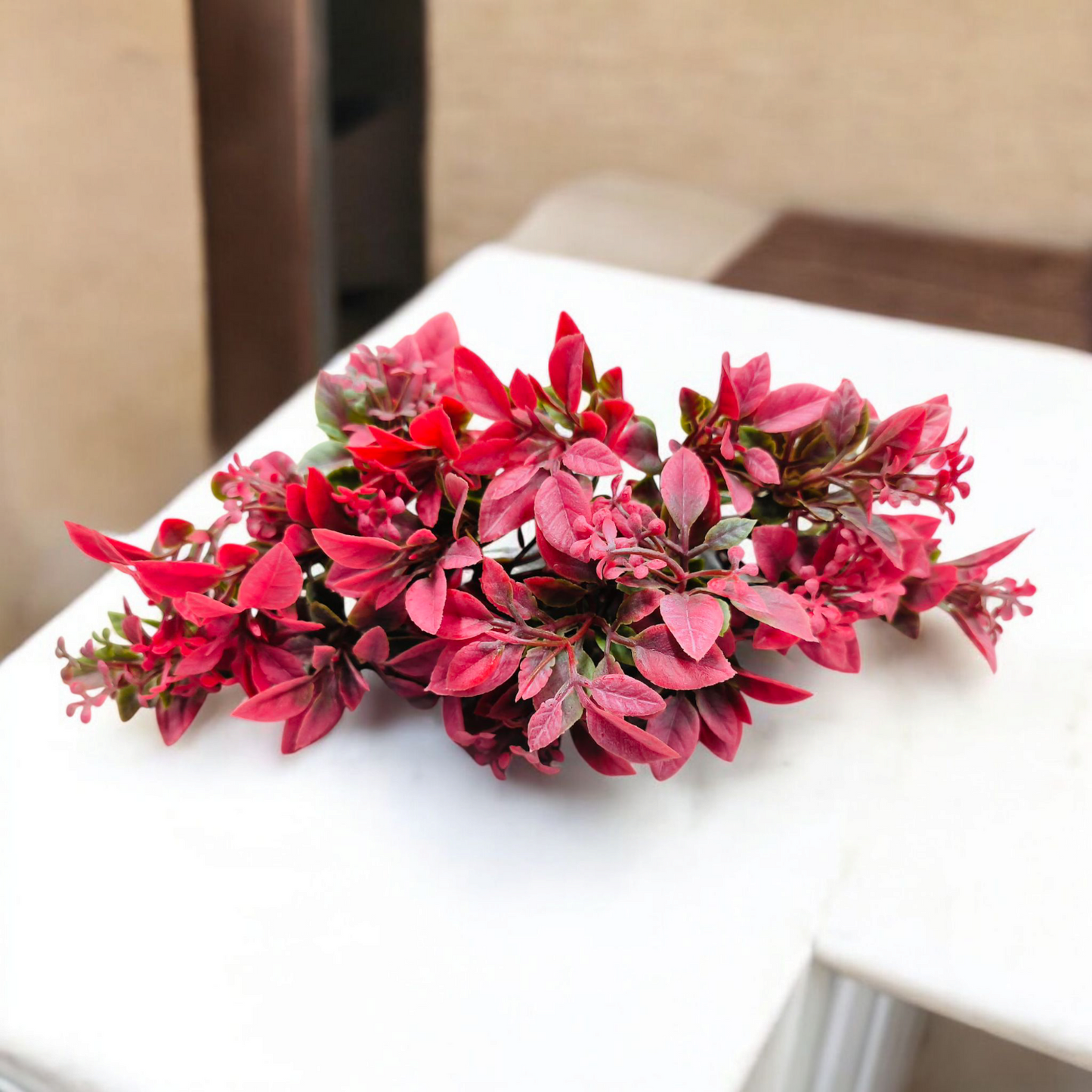 Artificial Colours Leaf pack of 10 PC's Red