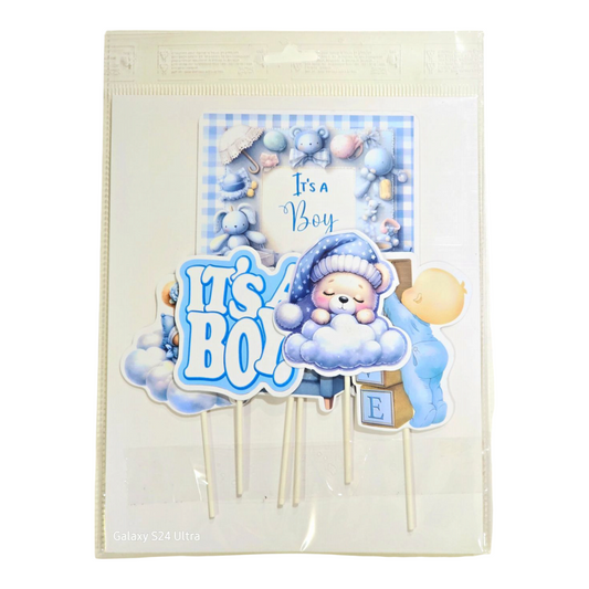 Paper Theme Topper Baby Shower It's Boy