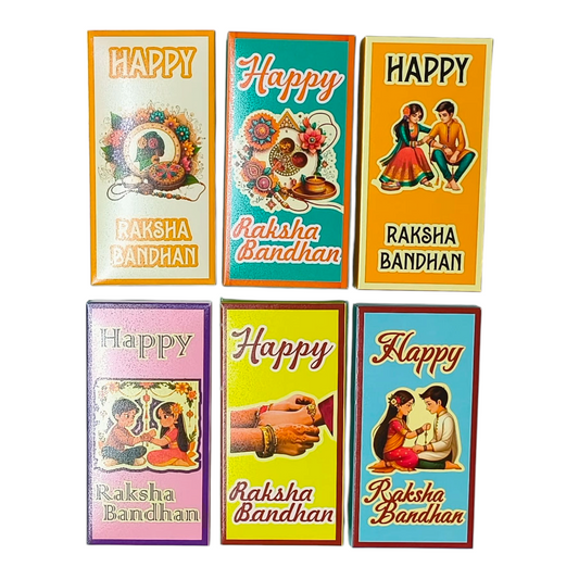 Rakhi Bar Chocolate Boxes, 25 PC's Random Design Pack