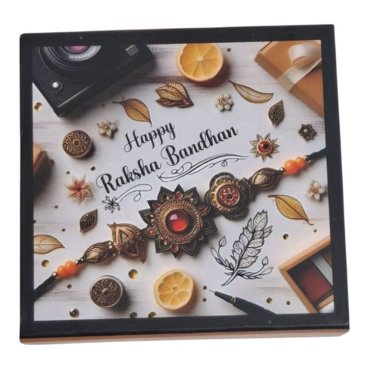 Rakshabandhan Rigid Chocolate Box- Design 5 (5 PCS Packs) Size 6×6 Inch