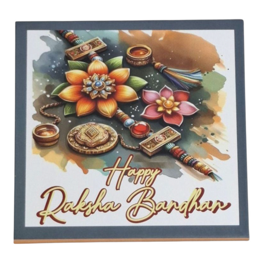Rakshabandhan Rigid Chocolate Box- Design 4 (5 PCS Packs) Size 6×6 Inch