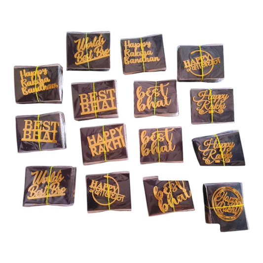 Rakshabandhan Acrylic Charms 10 PC packs (Random Mix Design Pack)