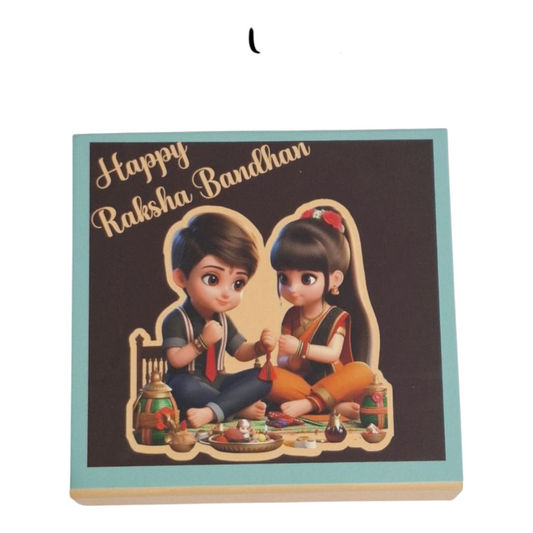 Rakshabandhan Rigid Chocolate Box- Design 6(5 PCS Packs) Size 6×6 Inch