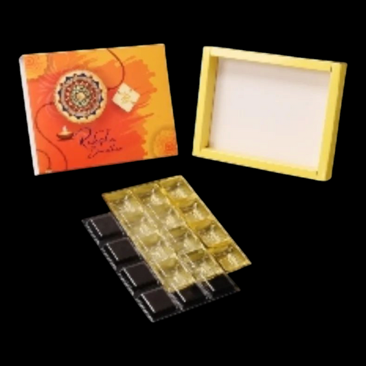 Rakshabandhan 12 Cavity Chocolate Box +Cavities+ Lid(10 PC's pack)