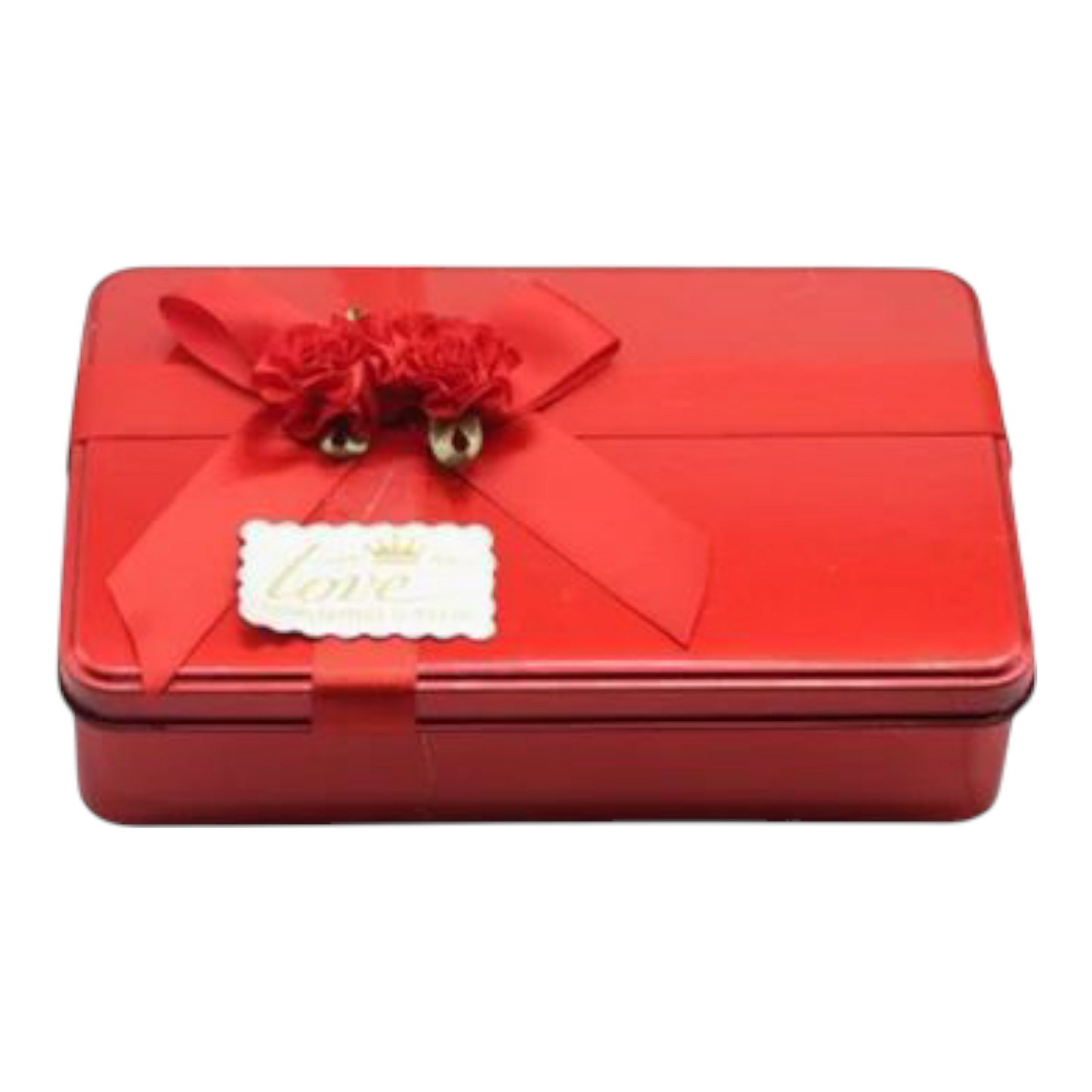 Red Rectangle Empty Decorative Tin Box | Gift Box | Chocolate Box | Sweet Box | Jewellery Box | Luxury Box | Pack of 4