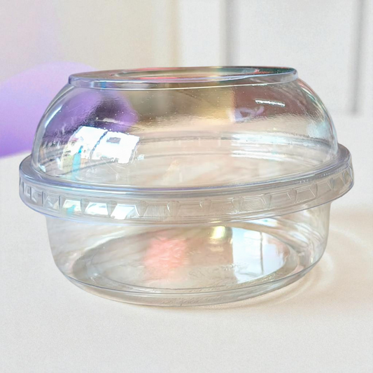 Plastic Clear Dessert Tub With Lid |10 PC's pack| 250 ml #4