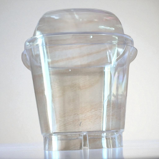 Plastic Clear Dessert Cup| Mousse Glass| With Lid Square Glass !10 PC's pack| 150 ml #3