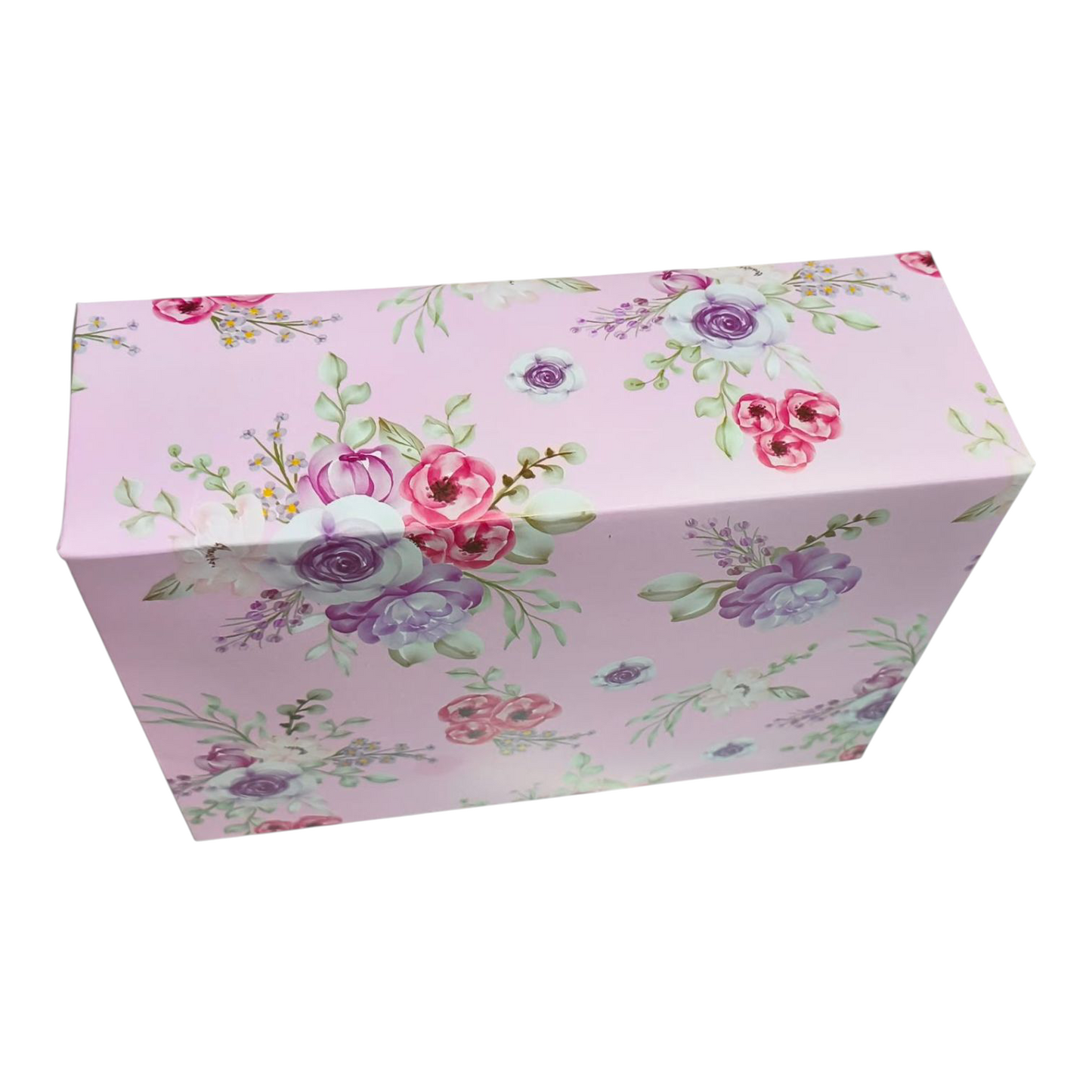 CUP CAKE BOX L WINDOW 6PCS PINK FLORAL 9*6.75*3.5 10 PCS PACK