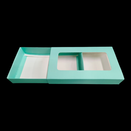 Slider Bar Box / Kunafa Box | 10 PC's pack | size 6.5×3.75×1 inch | Mint Green